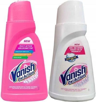 

Vanish Oxi Action kolor biały Odplamiacz 1L+1L