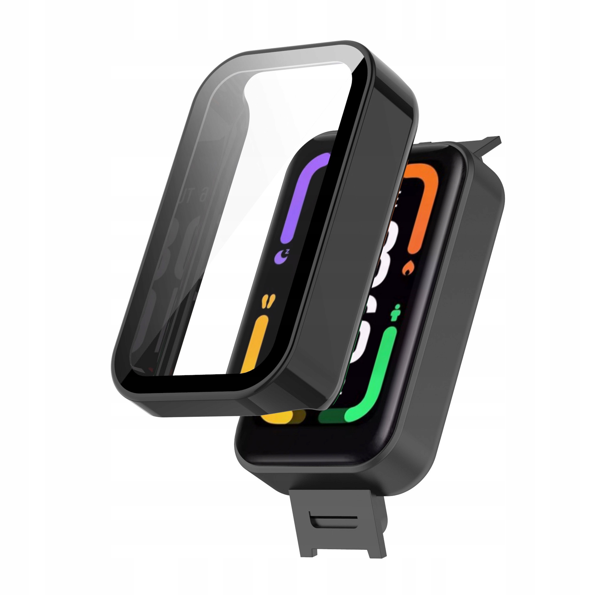 ETUI OCHRONNE PEŁNE + SZKŁO HARTOWANE 2W1 DO XIAOMI REDMI SMART BAND PRO