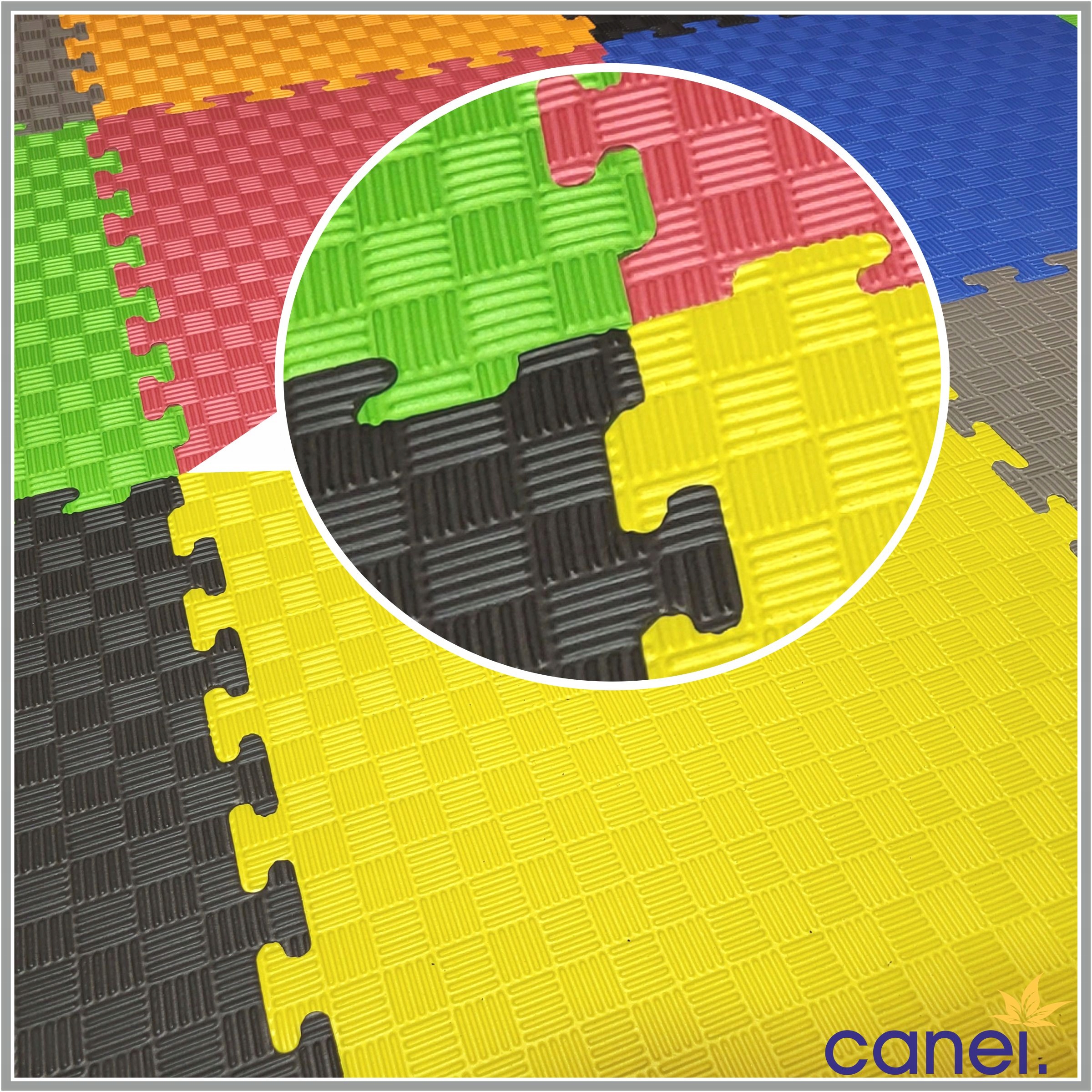 Gruba Piankowa Mata - Puzzle Piankowe - Podłoga na Siłownię - 1m² x 2,5 cm Kolor dominujący odcienie niebieskiego