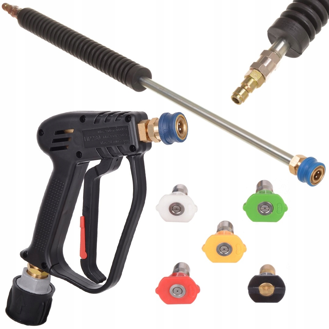 Pistole do myčky Karcher K2 K3 K4 K5 K6 K7 sada trysek rychlospojka lanka