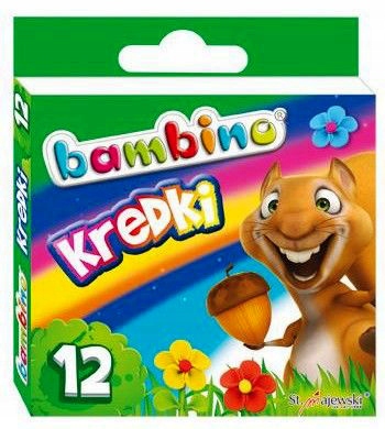 

Bambino Kredki Świecowe Woskowe 12 Kol Mini Zoo