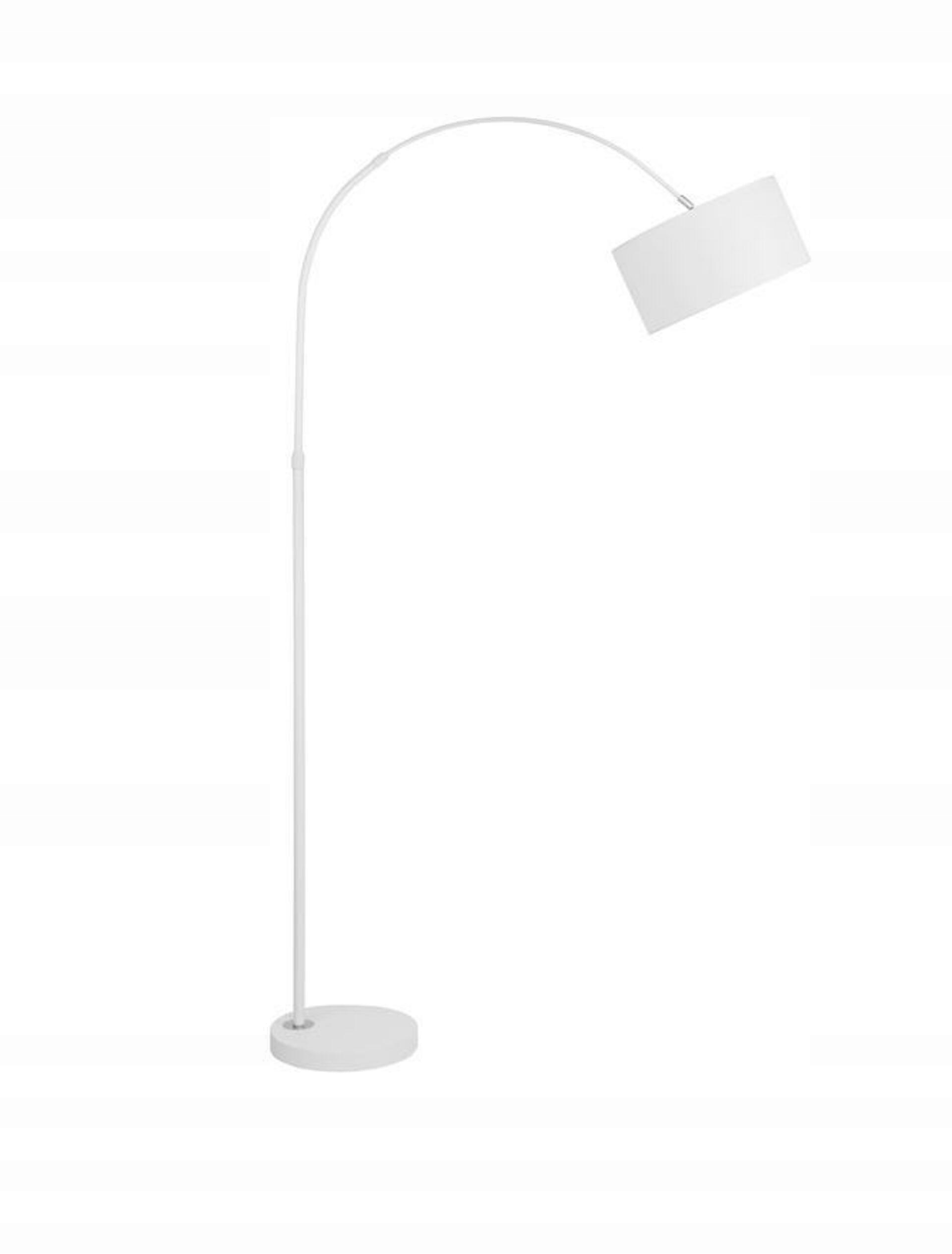 Nova Luce stojaca lampa Sama biele tienidlo biela hliníková základňa E27 1x12