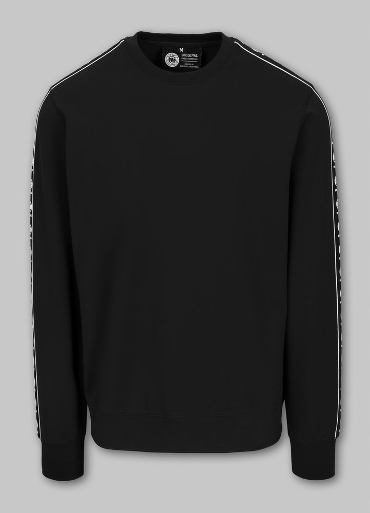 Pánská Mikina bez kapuce Pitbull Crewneck Mikina s lampasy Tape Nugget