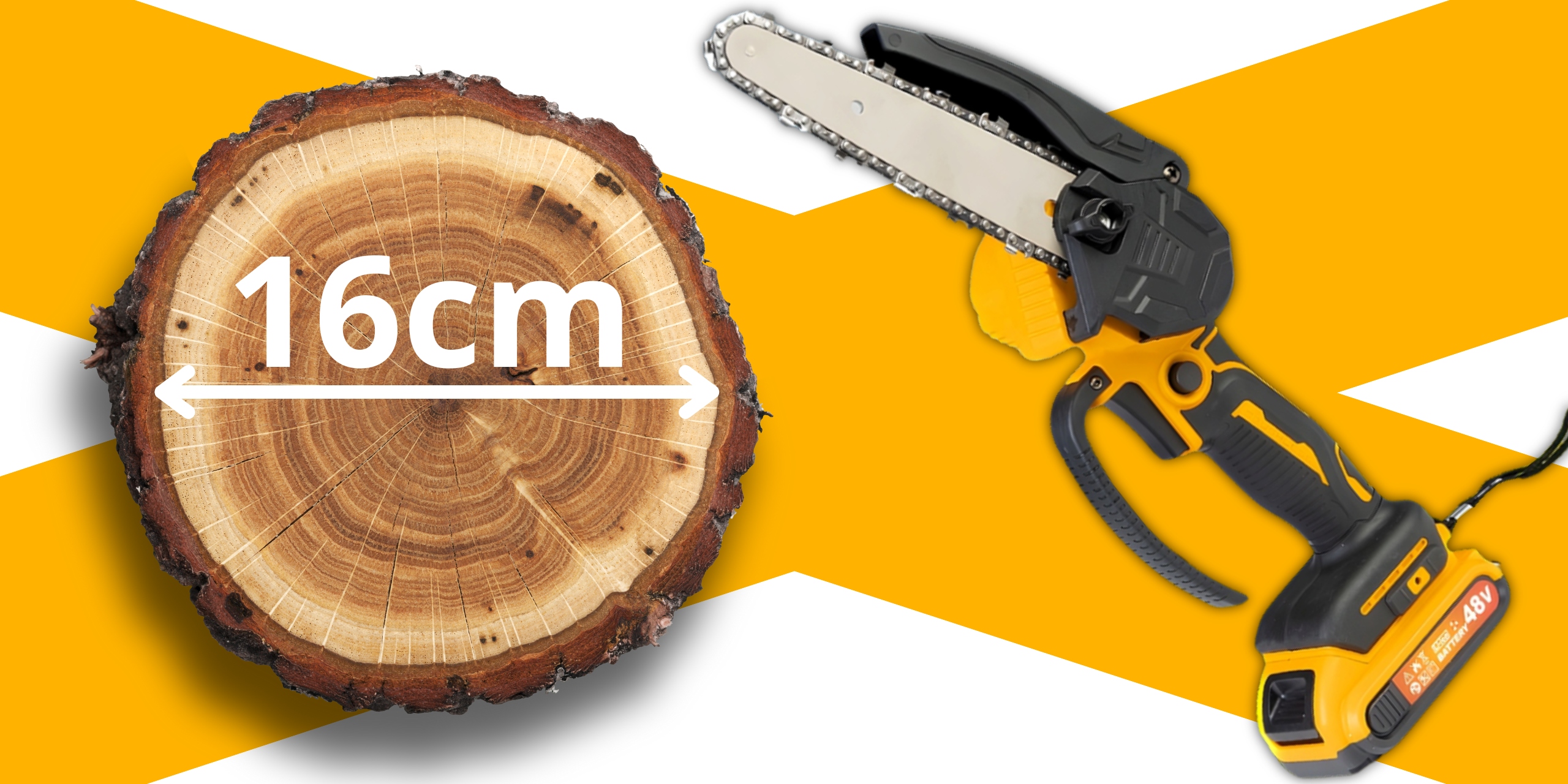 AKUMULATOROWA PIŁA ŁAŃCUCHOWA 6" Mini Pilarka Gałęziówka 2xaku 48V Zestaw EAN (GTIN) 5905527234035