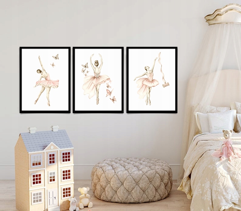 Plakaty dla dzieci, obrazki dla dzieci, plakaty do domu 40x50 BALERINA Bohater brak