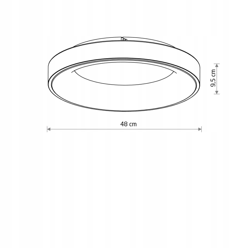 NIKKI ROUND LED Kolor czarny