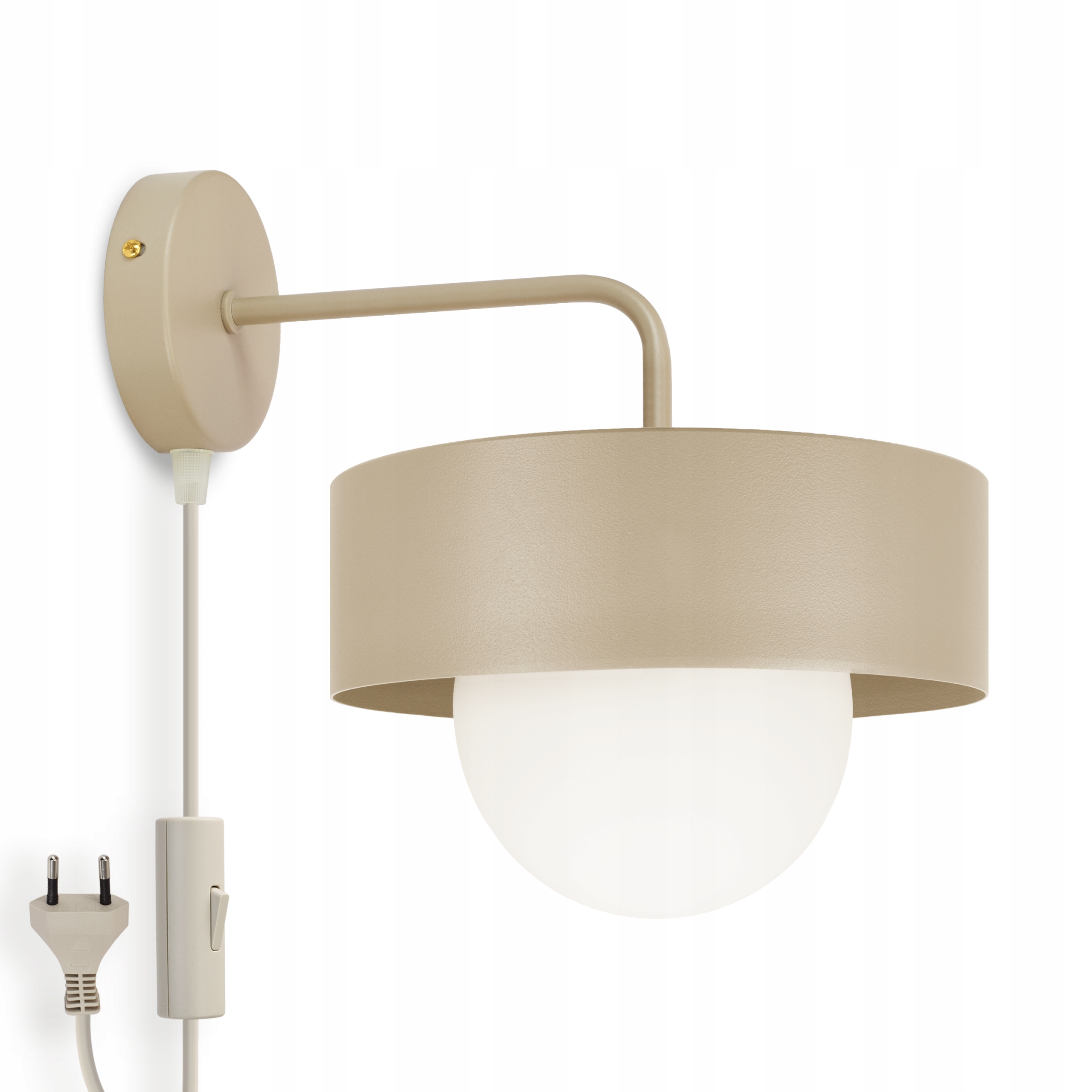 Nástěnná lampa Spínač na kabelu s Loftovou zástrčkou Béžová G9 Luxolar