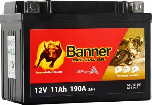 Akumulator Motocyklowy Banner Gel 51201 GTZ14S 12V 12AH 190A YTZ14S
