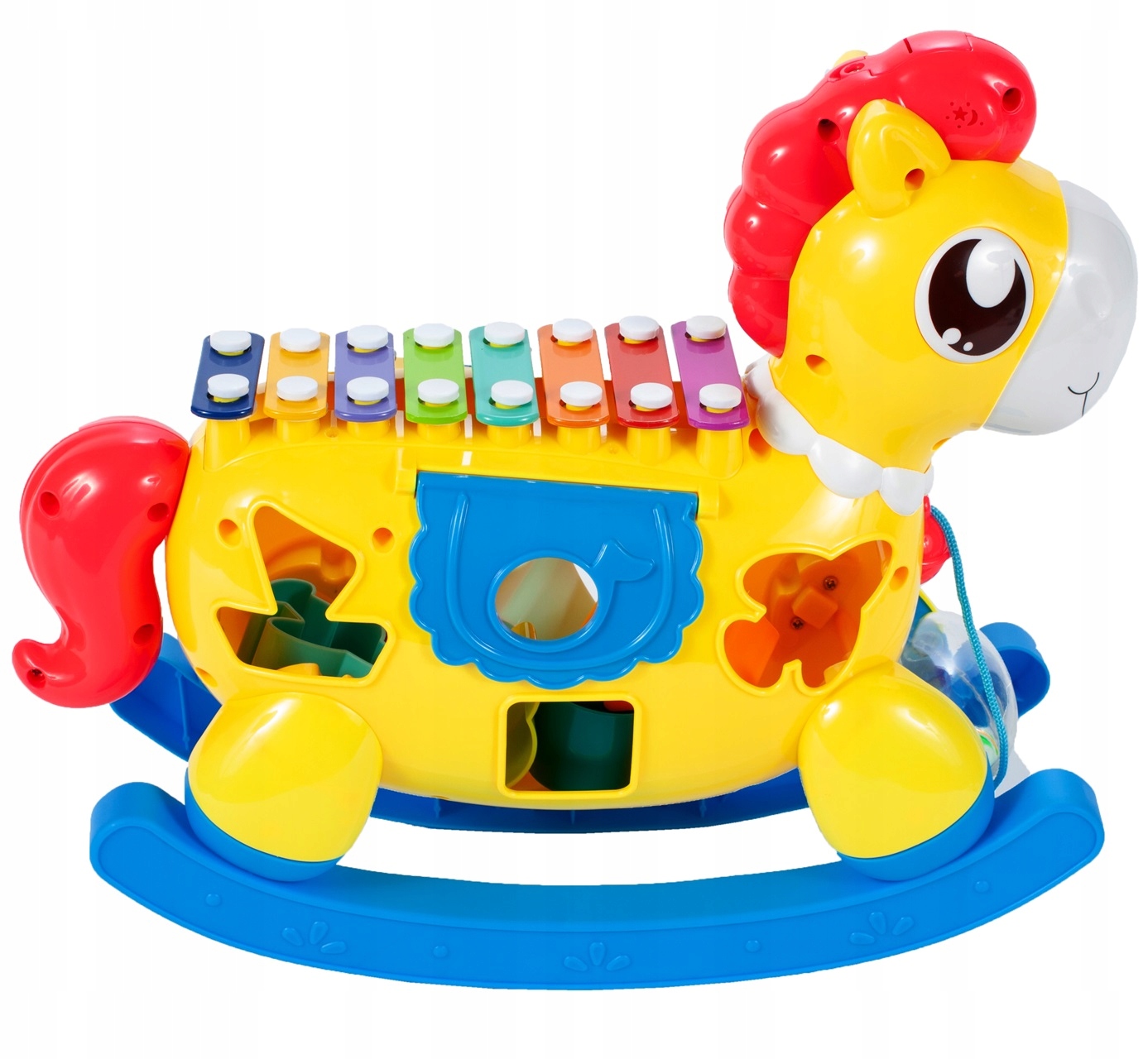 KONIK INTERAKTYWNY SORTER CYMBAŁKI ŚWIATŁO DŹWIĘK Wysokość produktu 26 cm