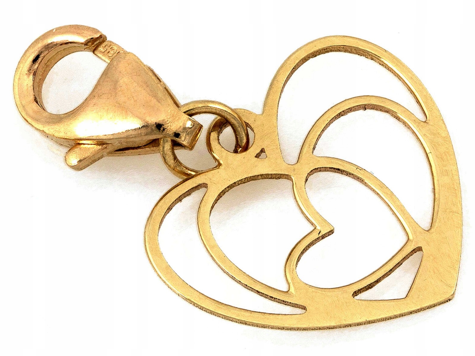 Zlatý přívěsek 585 srdce tři srdce pro ženu 0.44 g žluté zlato dárek