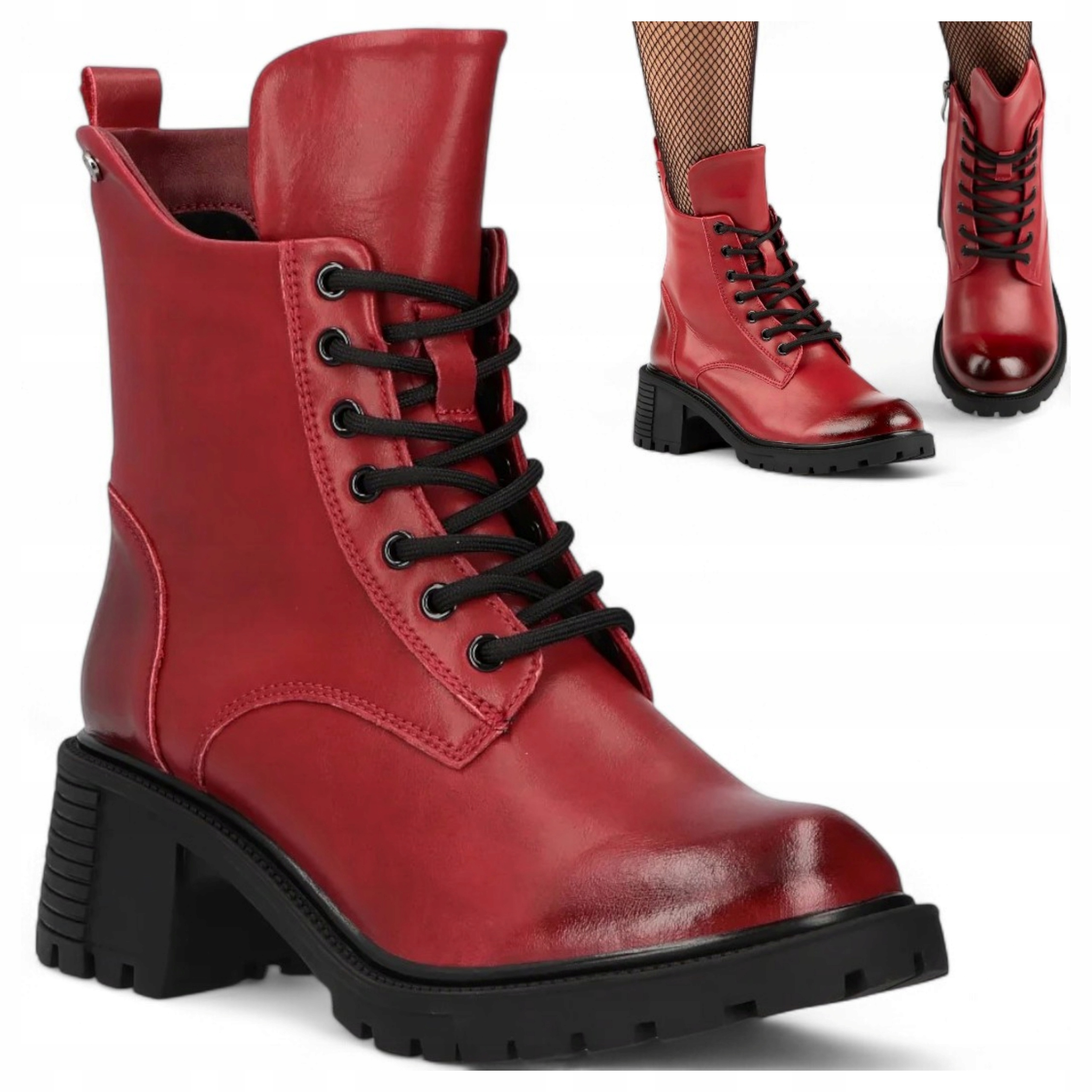 40 Filippo Dámské workery z Pravé Kůže na podpatku Zimní Zateplené Kotníkové boty Kanady