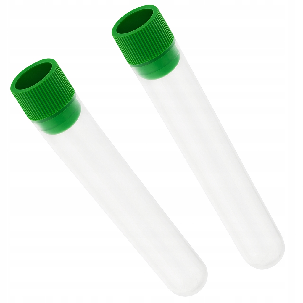 Probówka Plastikowa Pp Okrągłe Dno 16X100 MM 10ML Z Korkiem 50 Szt