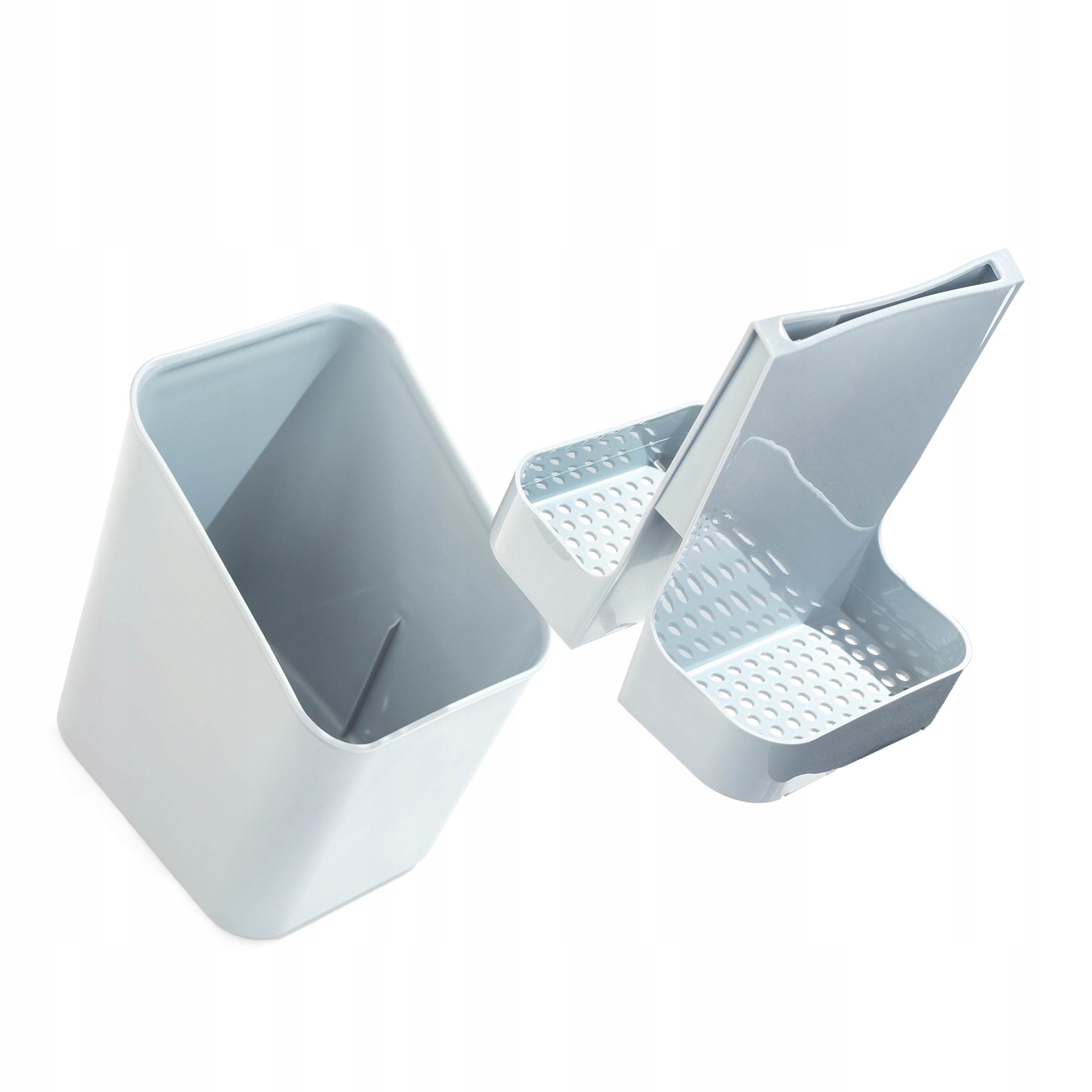 OCIEKACZ NA SZTUĆCE SZUSZARKA ORGANIZER POJEMNIK PLASTIKOWY POPIEL Kolor szary