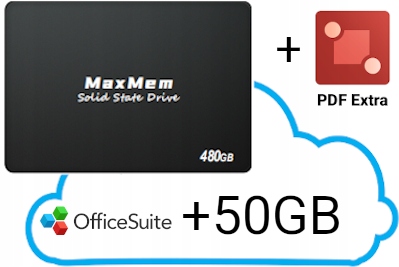 MaxMem Black 480 ГБ SATA3 NAND SSD для ноутбуков / ПК