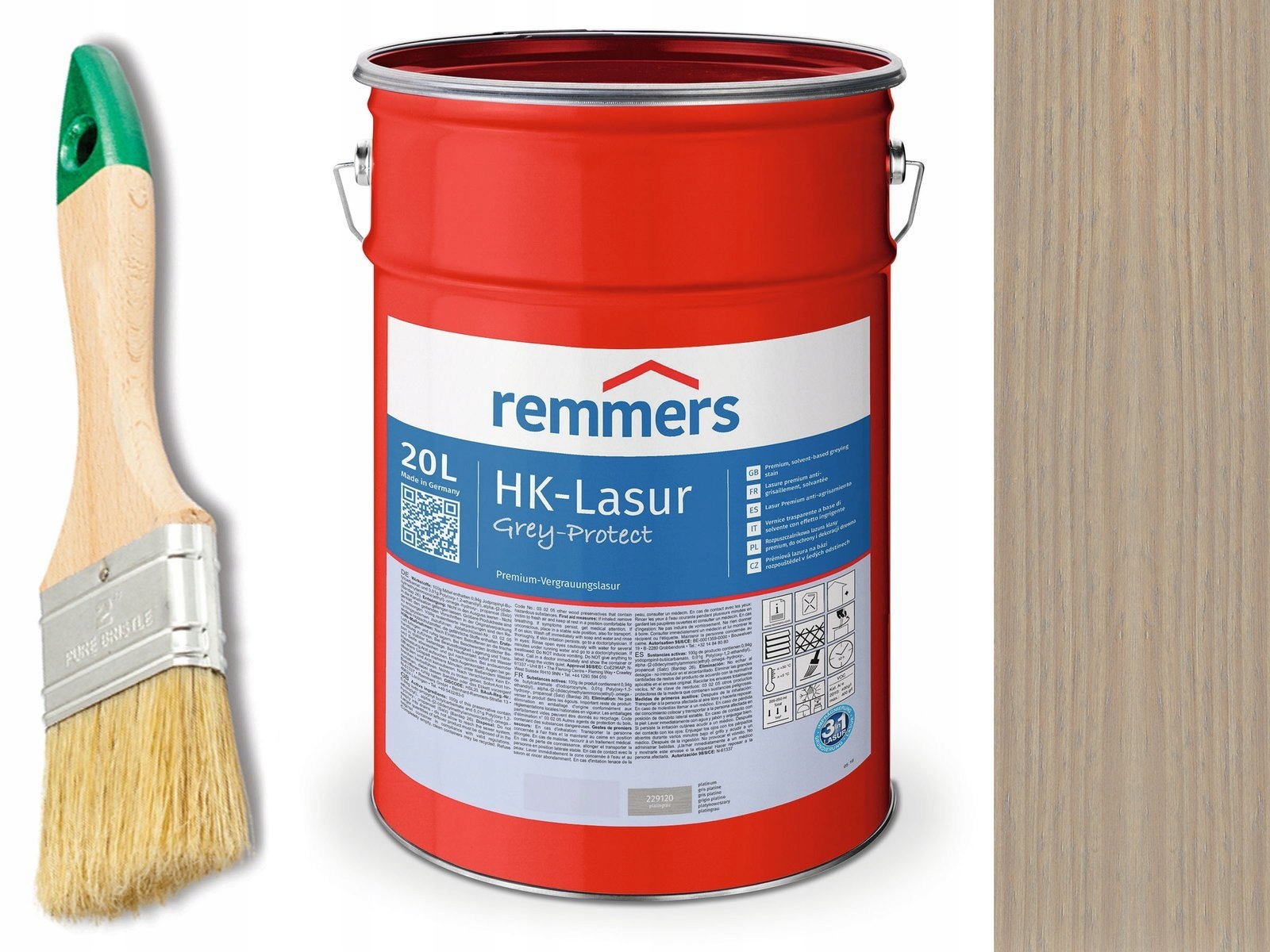 Remmers HK-Lasur impregnat do drewna 10 L Szary