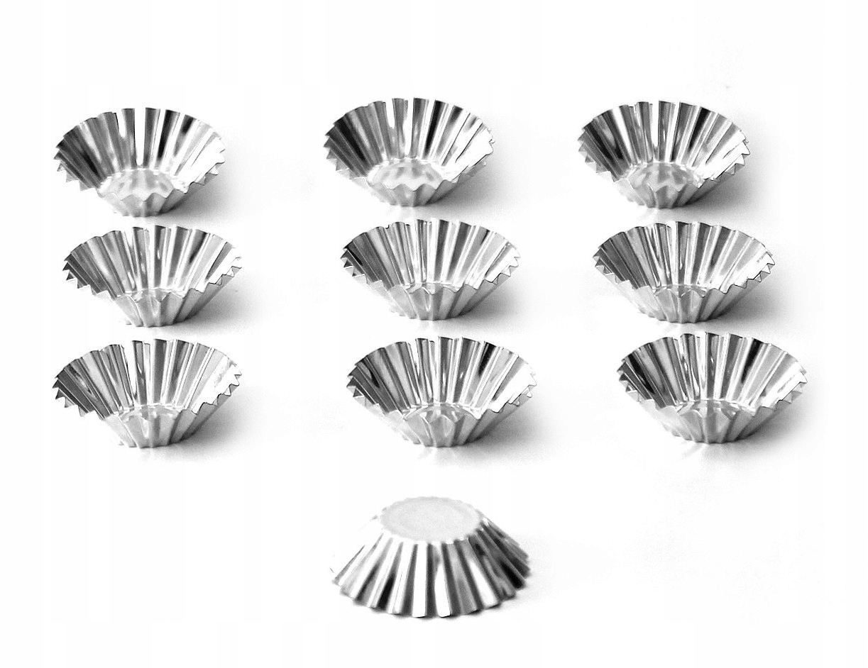 Foremki metalowe do babeczek - 6,3 cm, 10 szt.
