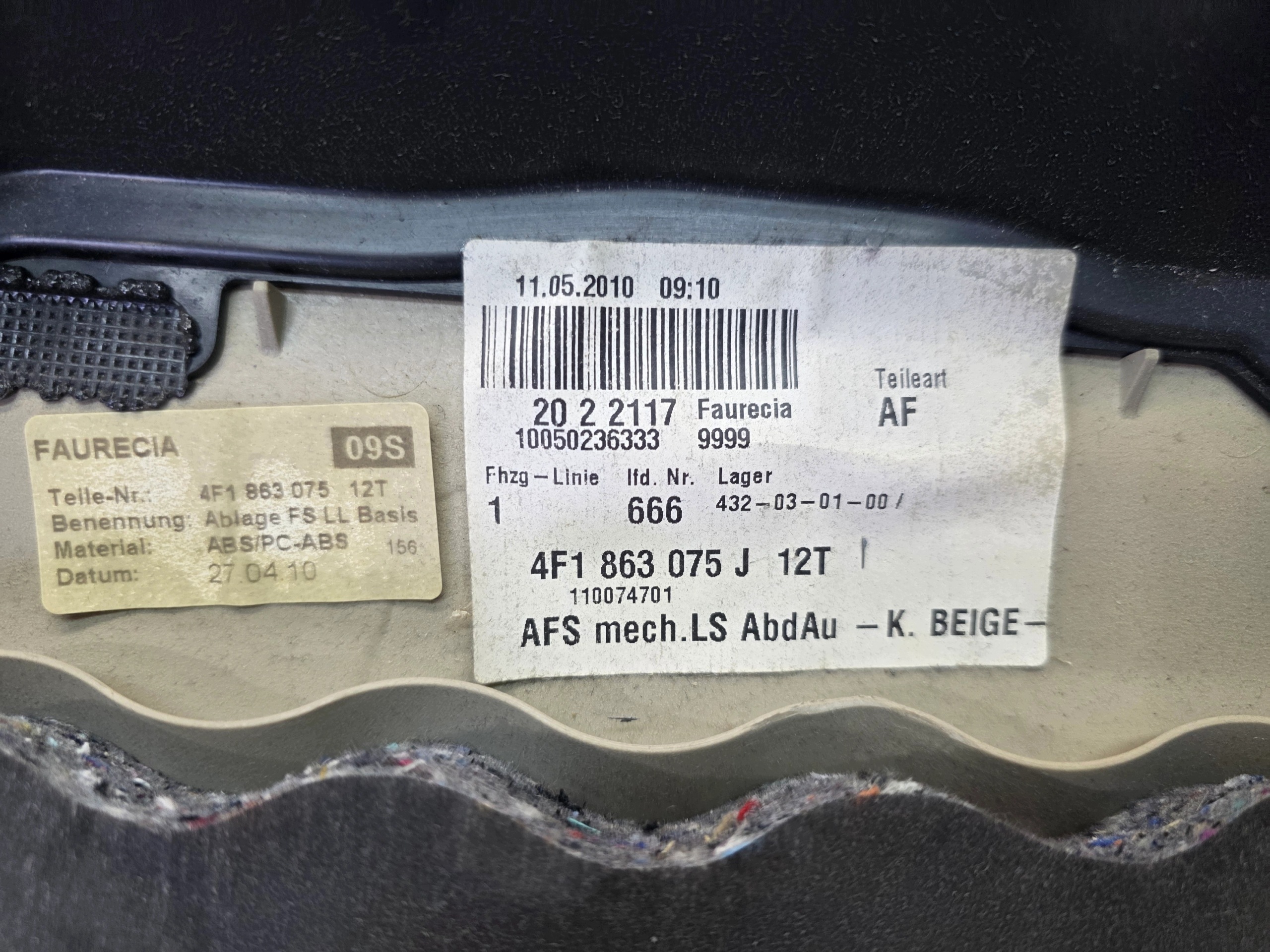 Blende Abdeckung unter Lenkrad SZTYCE AUDI A6 C6 4F1863075J 12T