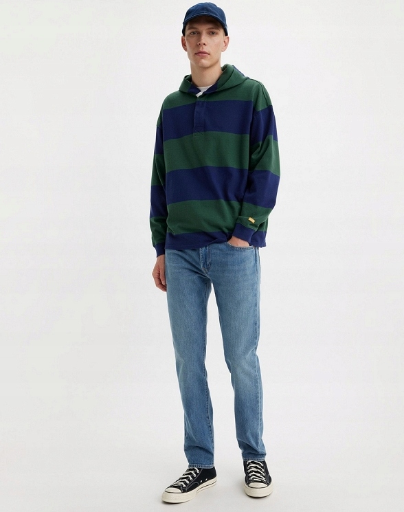 Levis Pánské Džíny Rurki Modré S Oděrkami Bavlna 36/34 7AA