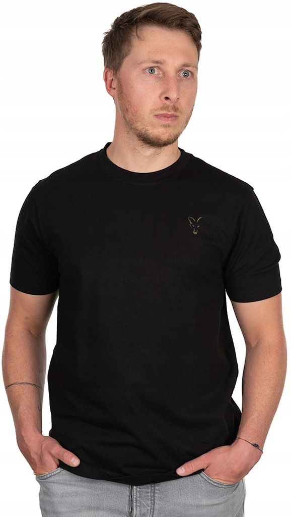KOSZULKA T-SHIRT FOX BLACK LARGE PRINT ROZMIAR L