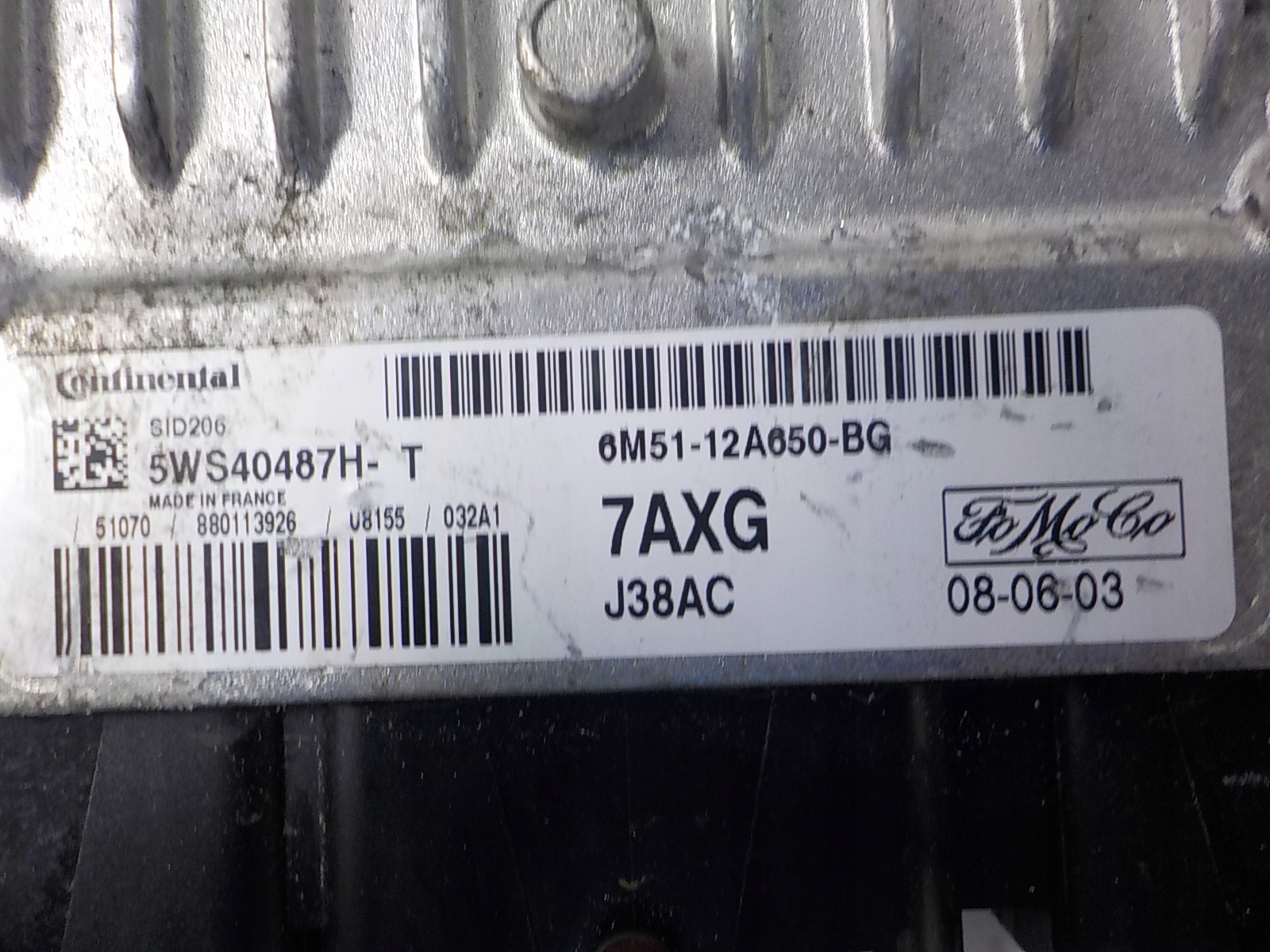 FORD computer control unit 6M51-12A650-BG 5WS40487H-T 7AXG