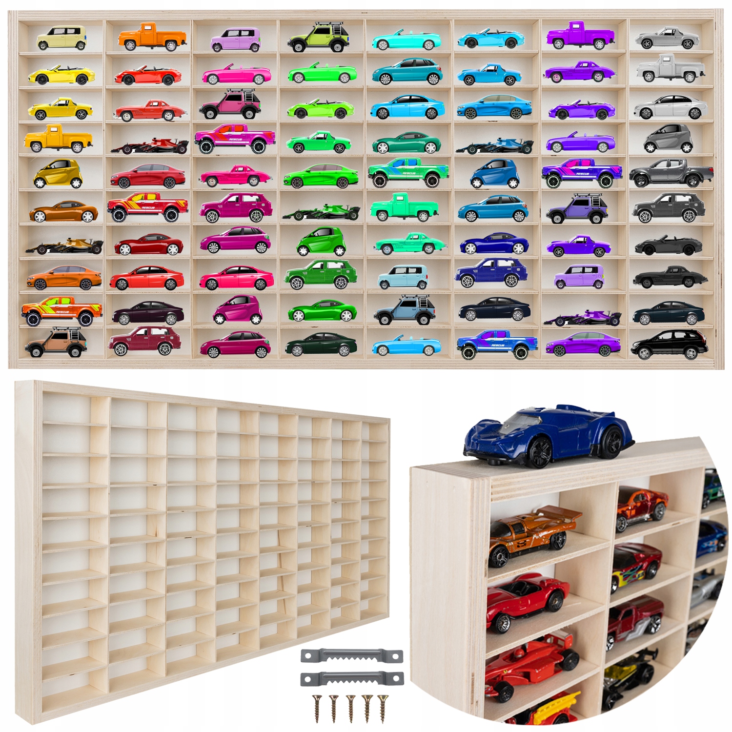 

Półka na Autka Resoraki Auta typu Hot Wheels 80
