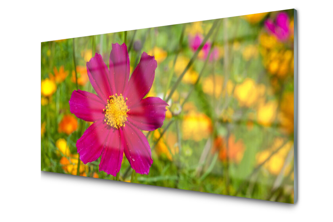

Panel szklany dekor Kwiat Roślina 120x60 + Klej