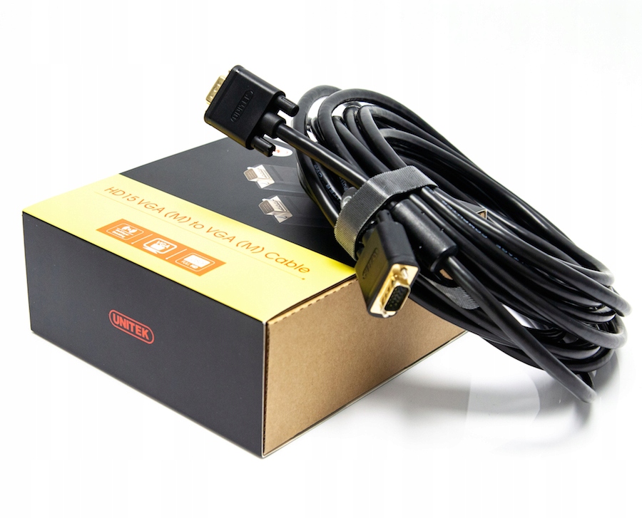 Kabel D-Sub (VGA) Unitek Y-C512G 8 m Waga produktu z opakowaniem jednostkowym 0.8 kg