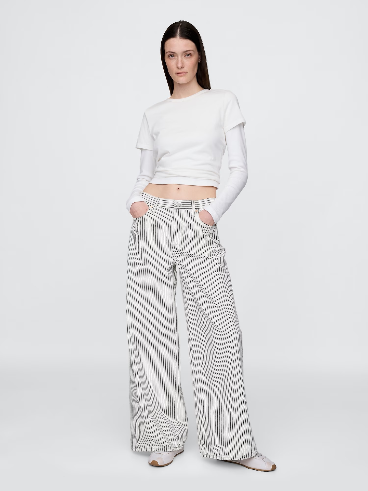 Gap Džíny Stripe Baggy