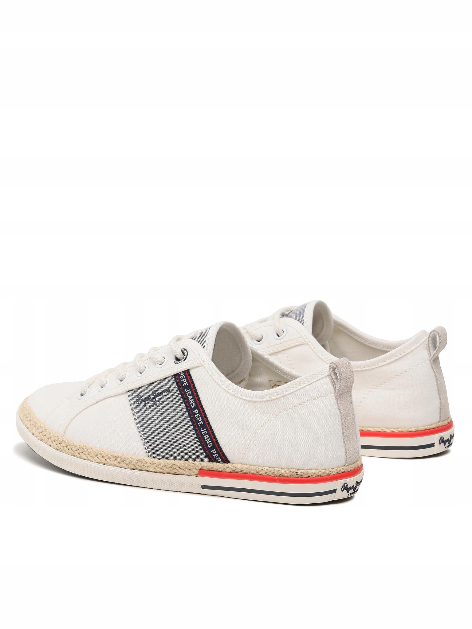 Pepe Jeans Espadryle Maoui Tape PMS30917 White 800 Oryginalne opakowanie producenta pudełko