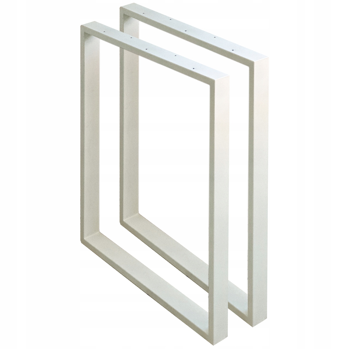 Nohy ke stolu 50x72 kovové loftové industriální bílé profil 6x2 2 ks