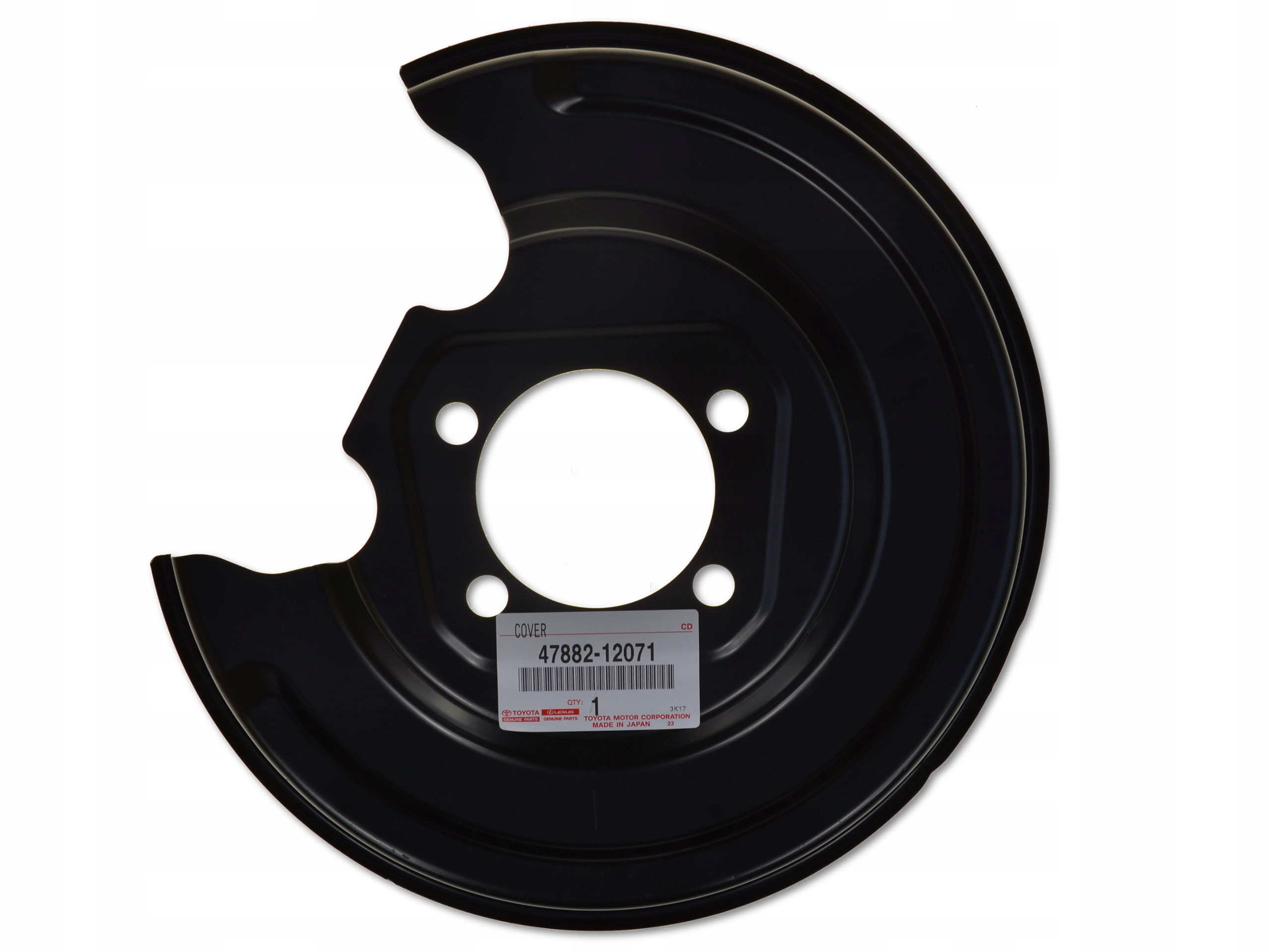 TOYOTA COROLLA E15 06- TARCZA KOTWICZNA OSŁONA TARCZY HAMULCOWEJ TYŁ PRAWA