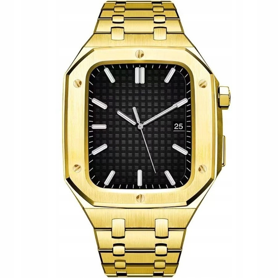 Náramek S Pouzdro Pro Apple Watch 7/8/9 45 MM Ocelový Pásek Řemínek