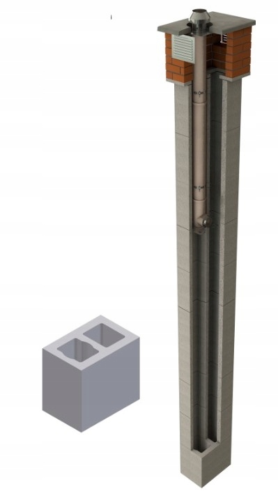 Keramický komín Jawar K fi 80 36x24 8 m plyn W