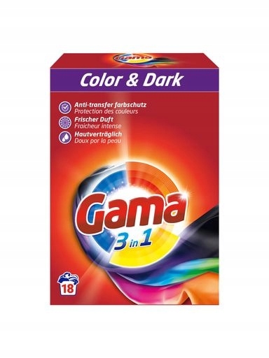 Levně 4x Gama Color & Dark Prášek na praní 18 praní