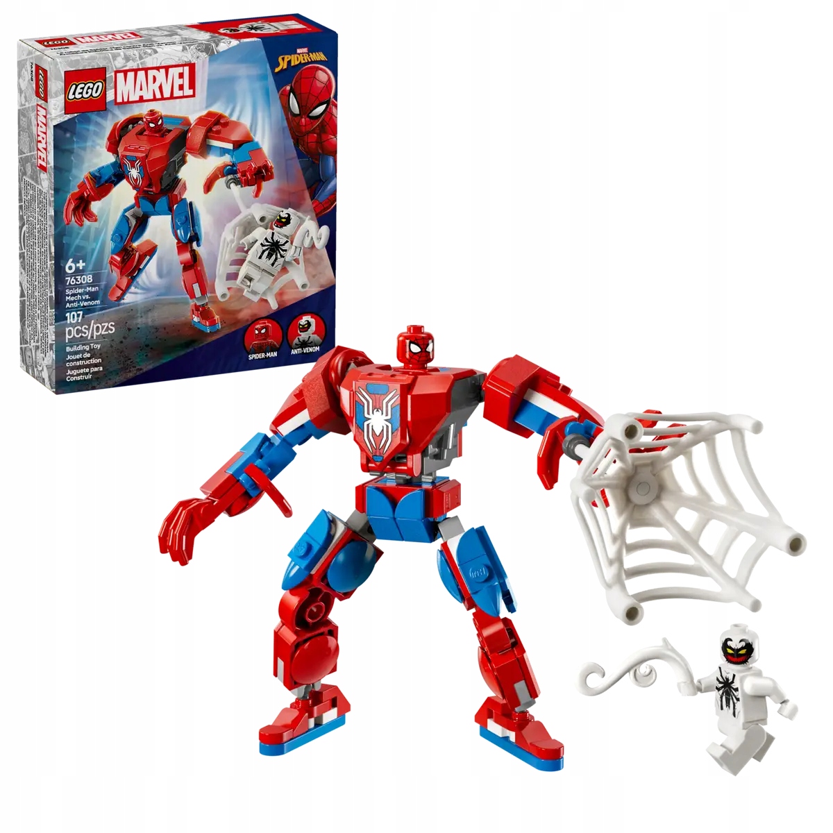 Lego Heroes Mech Spider-Mana versus Anti-Venom 76308