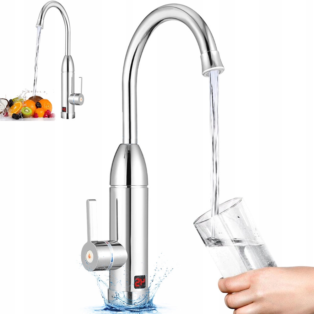 Elektrický Průtokový Vodovodní Kohoutek, Ohřívač Vody S LCD 3000 W 220 V