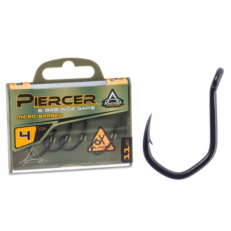 Anaconda Haczyki karpiowe Piercer Angle Chod Barbed rozm. 4