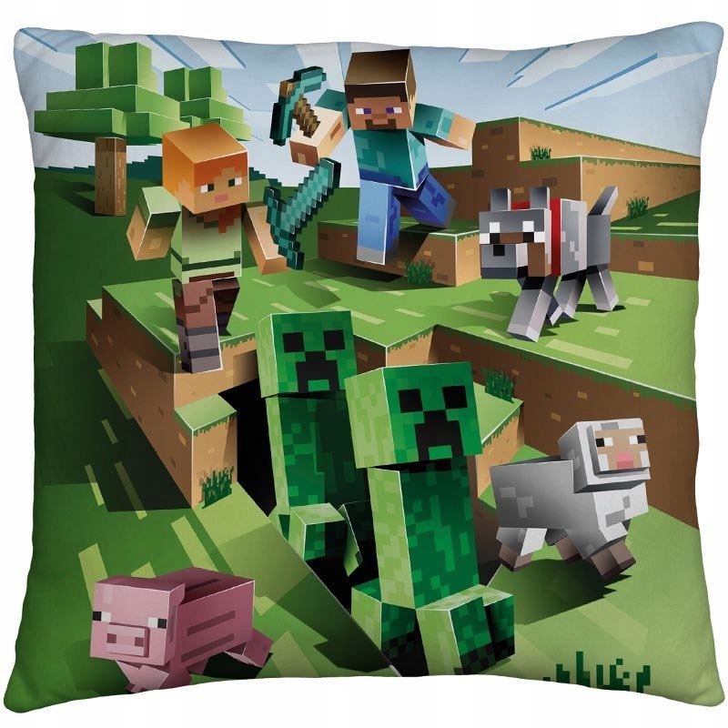 

Poduszka Minecraft 40x40 Steve Alex Creeper Kriper