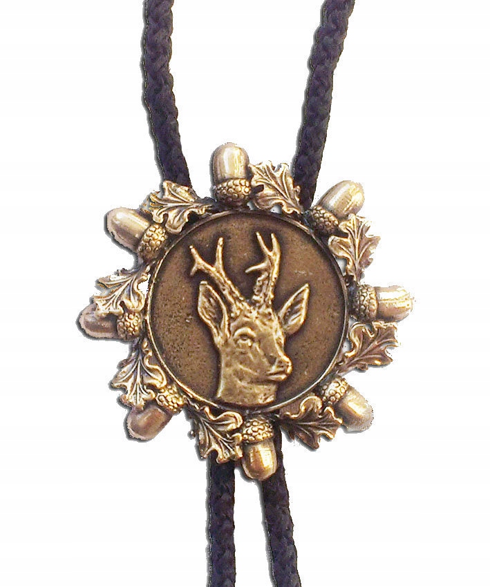 Lovecký kravatník Bolo z bronzu Kozel