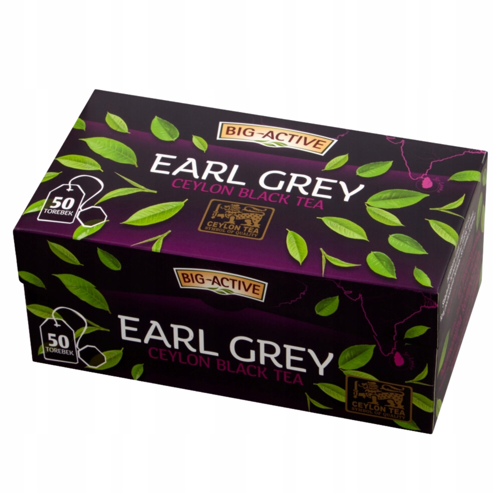 Big-Active Ceylon Herbata czarna Earl Grey 50 tb