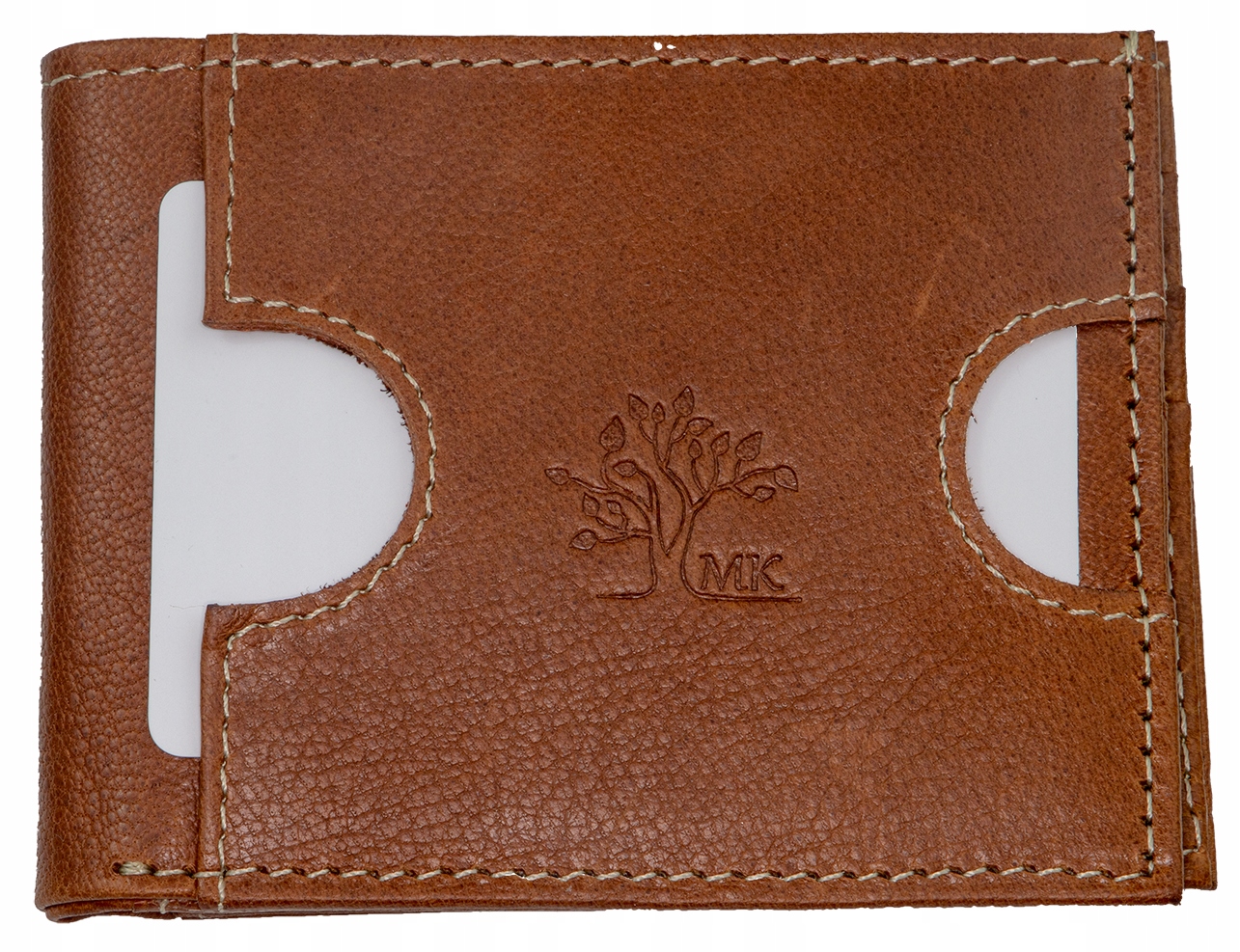 Mały brązowy skórzany portfel