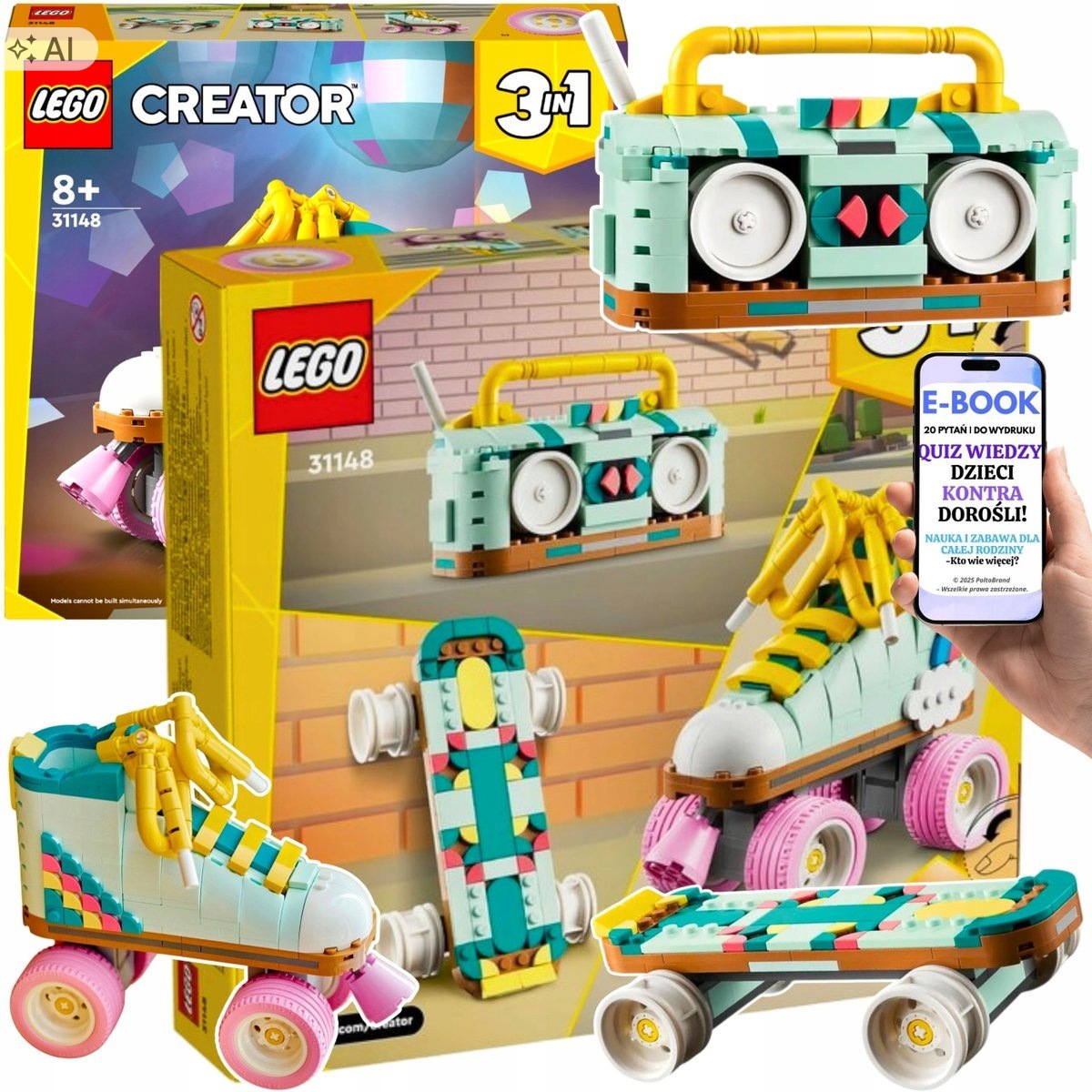 Lego Klocki Creator 3w1 Wrotka Stylu Retro Dla Niej EBOOK-2