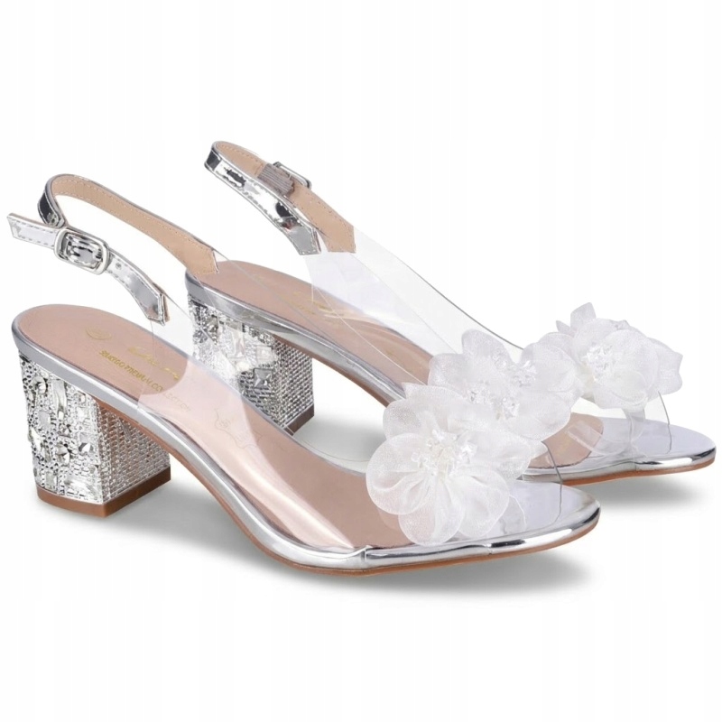 Dámské transparentní sandály D&a S.Barski MR61-9009 Silver VEL..39