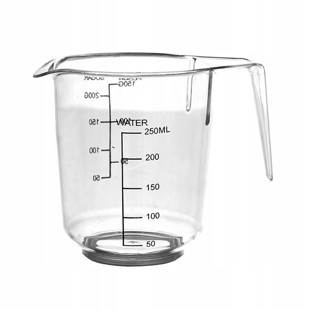 

Plastikowy Dzbanek Z Miarką Podziałką Miarka 250ML
