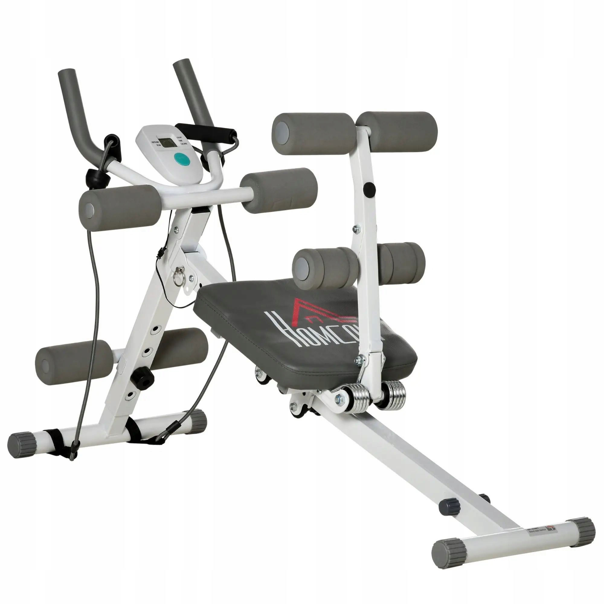 2-v-1 Vybavenie pre Crunches s LCD monitorom, Fitness vybavenie do domácnosti, oceľ,