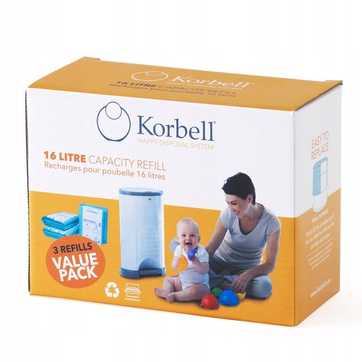 Korbell 16L - vymeniteľná náplň vrece/Refill 3-pack