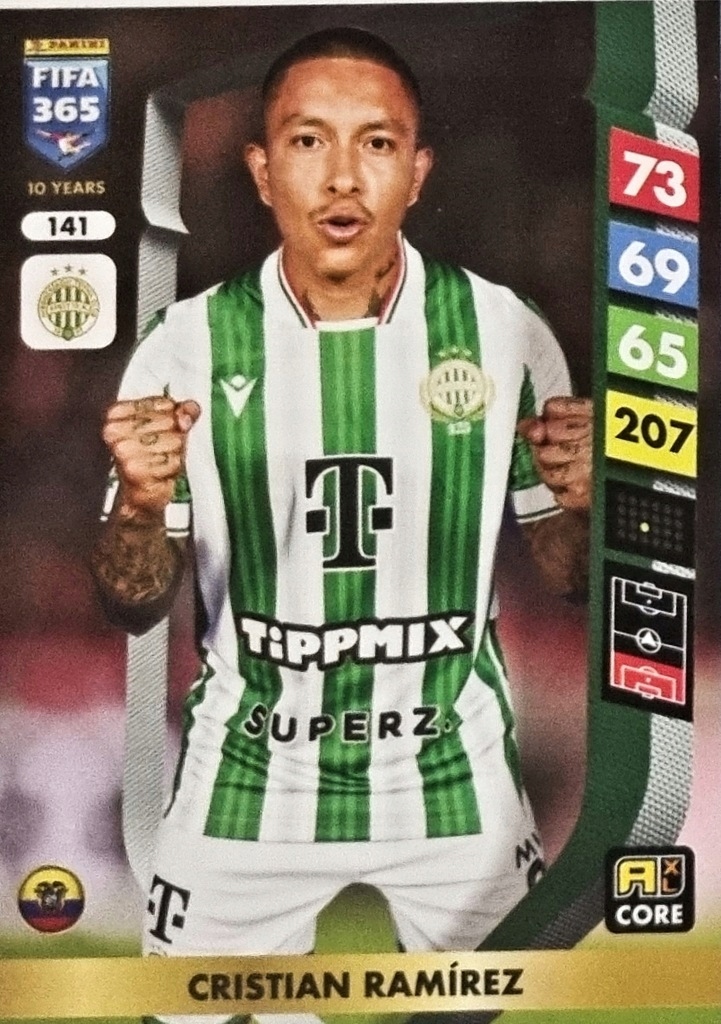 Panini Fifa 365 2025 Core 141 Cristian Ramirez Ferencvarosi Tc