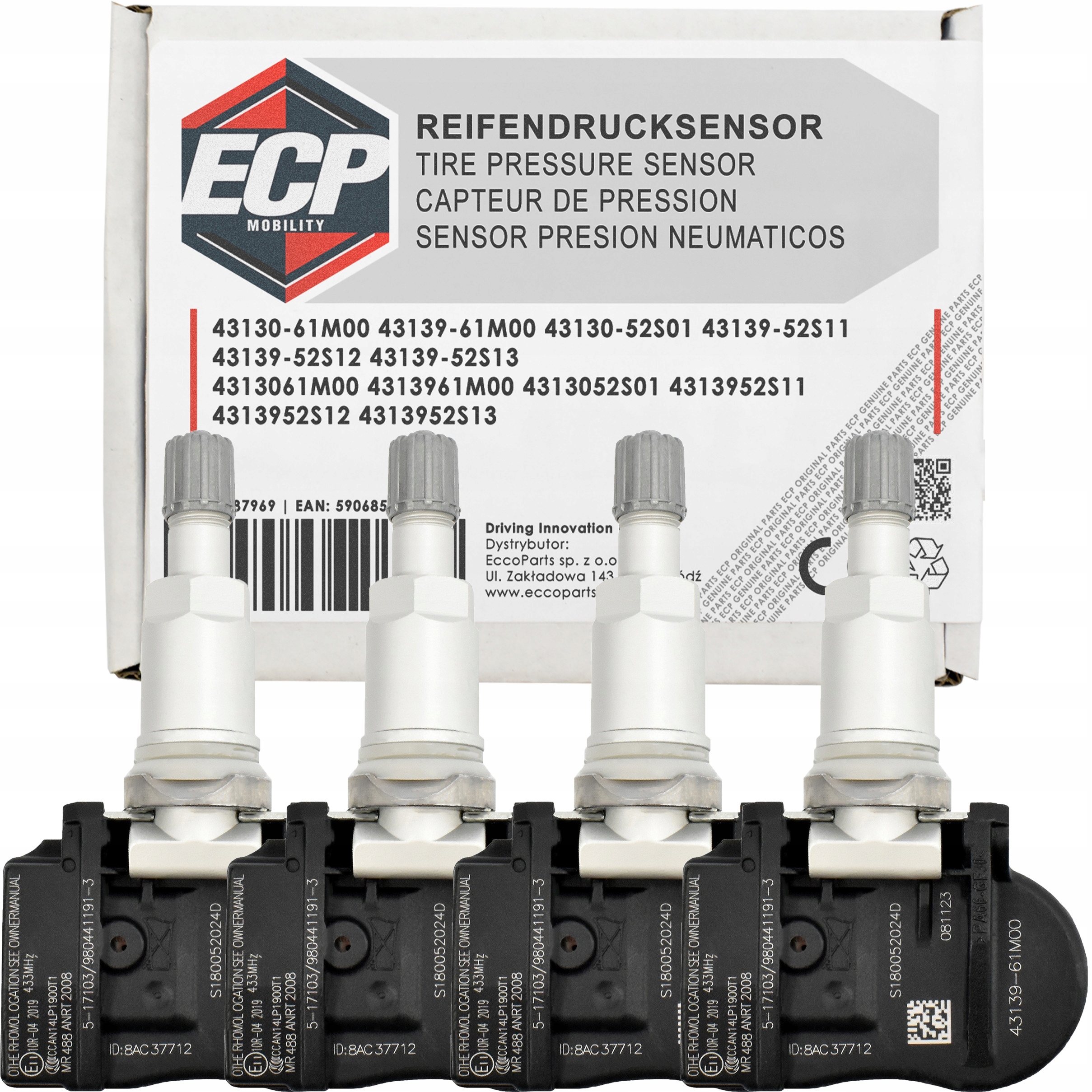 4x Senzor Tlaku Pneumatík Tpms 43130-61M00 Swift V Az MK8 Suzuki