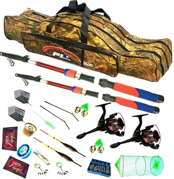 ZESTAW WĘDKARSKI WĘDKA POKROWIEC KOŁOWROTEK MS5