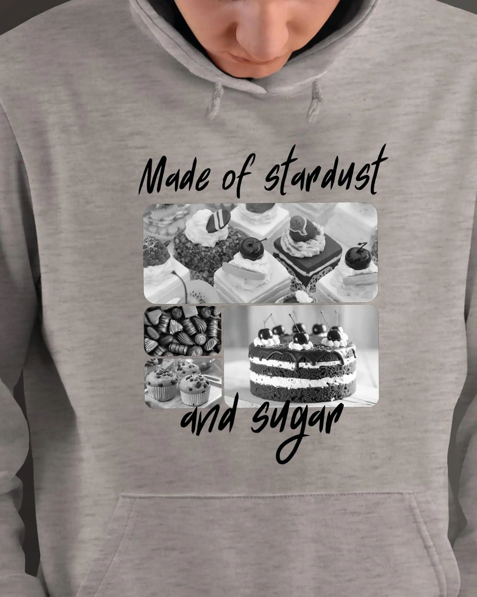 Mikina s kapucí Dárek pro cukráře Umělecký cyklista Šedá M